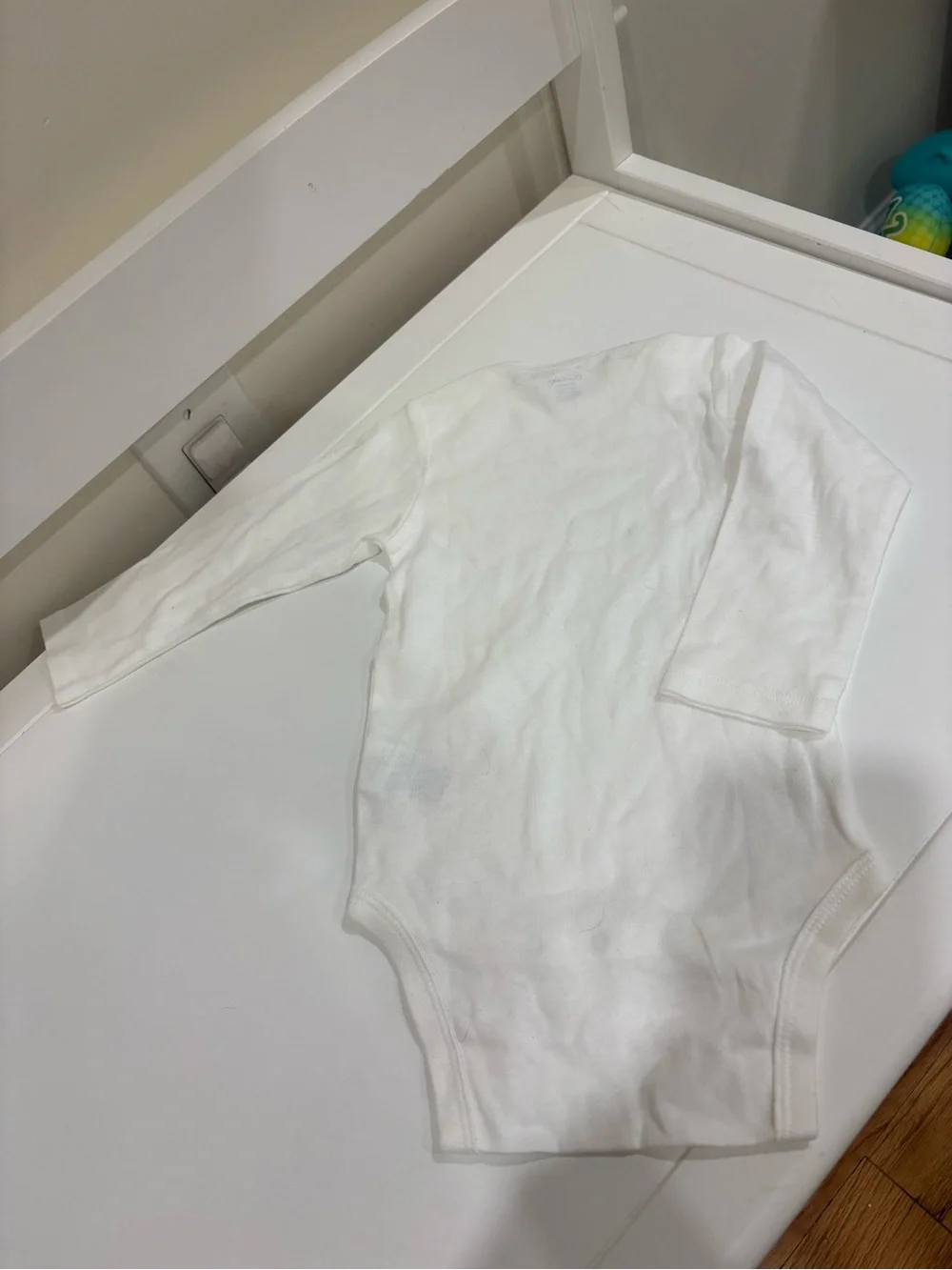 Gerber White Long-Sleeve Baby Bodysuit